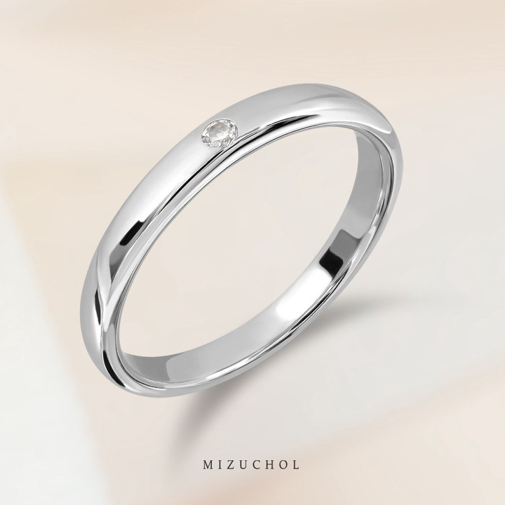 Anillo de topacio blanco de plata de ley - La otra mitad
