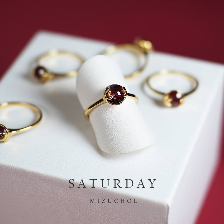 Lucky Me Red Garnet Ring