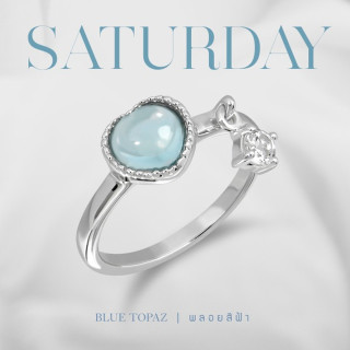 Round Blue Topaz Love-Enhancing Ring