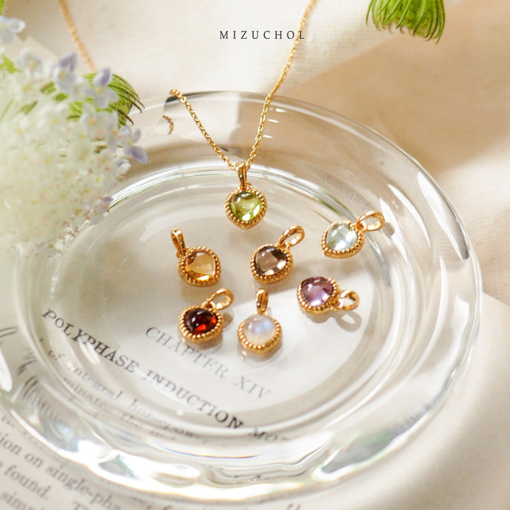 Darling Necklace - Gold Plated Sterling Silver Gemstone