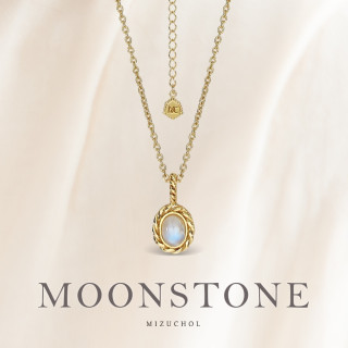 Sterling Silver Moonstone Necklace - GENTLE MOON