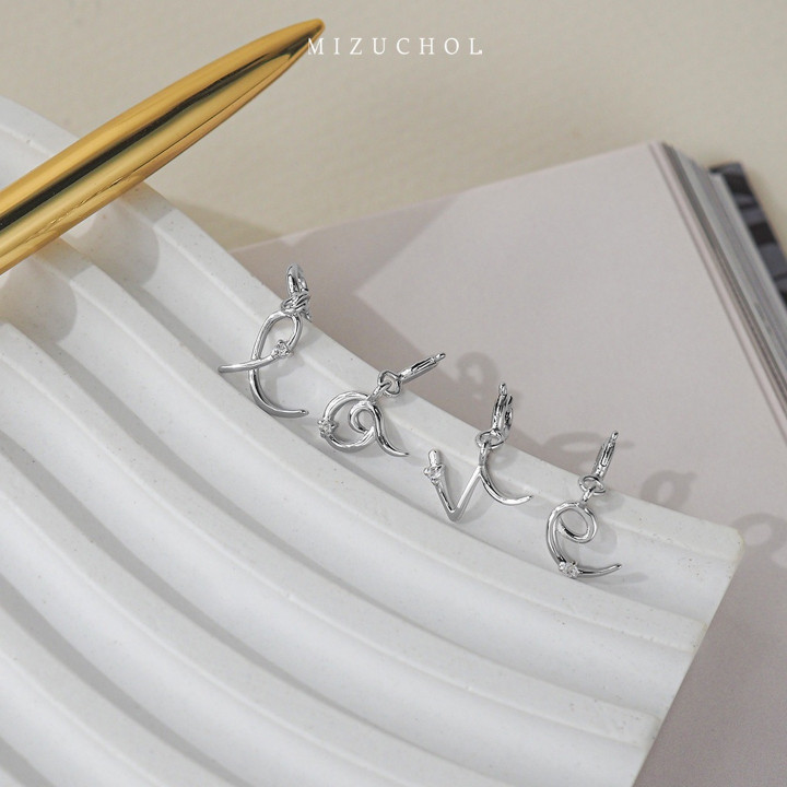 White Gold Plated Sterling Silver Chapter Pendant | Topaz
