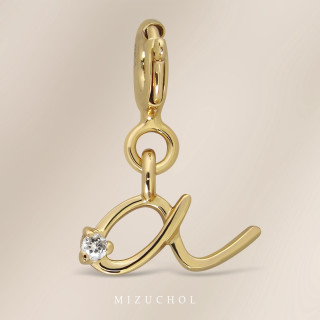 Gold Plated Sterling Silver Chapter Pendant with White Topaz