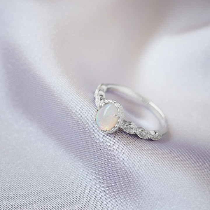 Women's Opal Tiara of Hope Ring