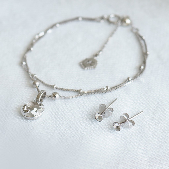 White Topaz Birthstone Bracelet
