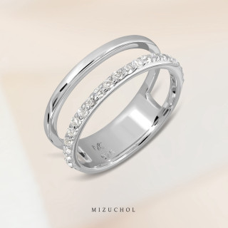 Sterling Silver White Topaz Heart Ring