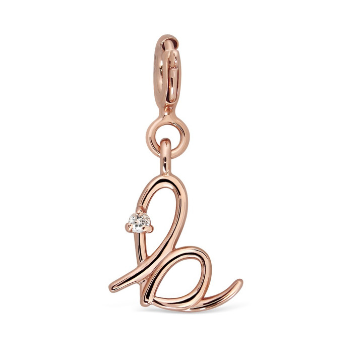 Rose Gold Plated Sterling Silver Chapter Pendant White Topaz