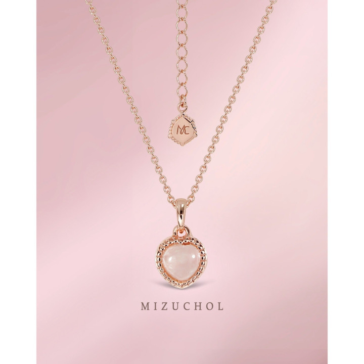Strawberry Quartz Heart Necklace