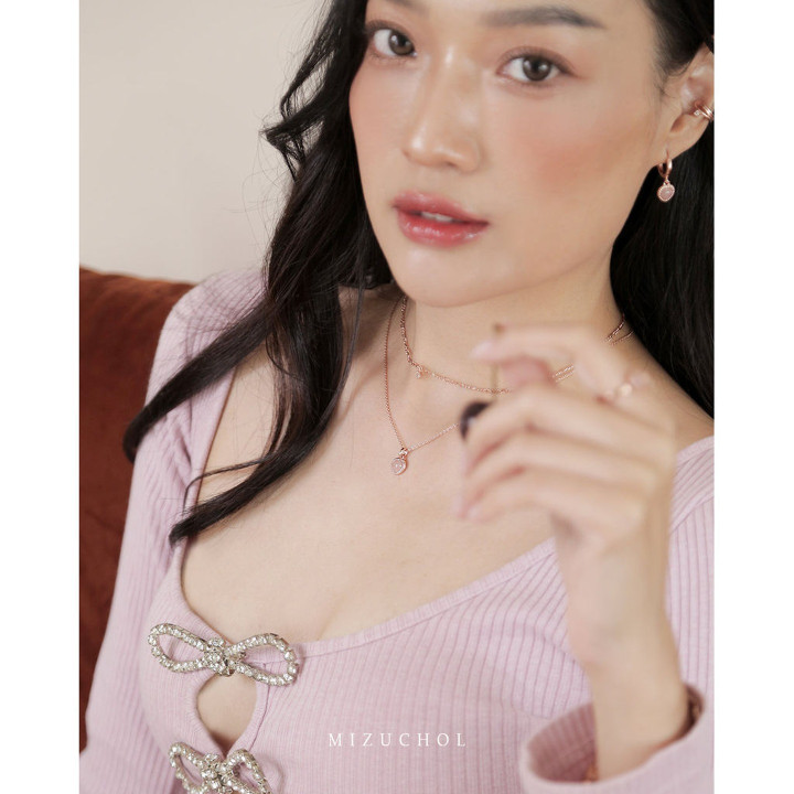 Strawberry Quartz Heart Necklace