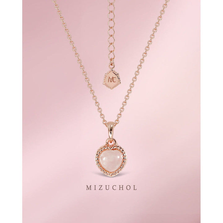 Strawberry Quartz Heart Necklace
