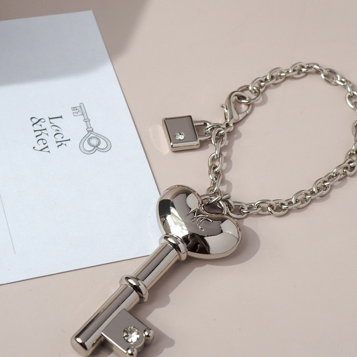 Fine Jewelry Keychain Lock and Key