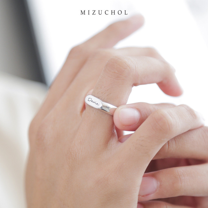 Bagues de couple en argent sterling et topaze blanche