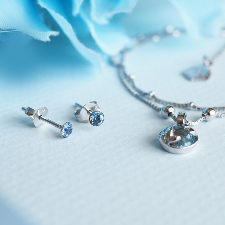 Blue Topaz Birthstone Bracelet