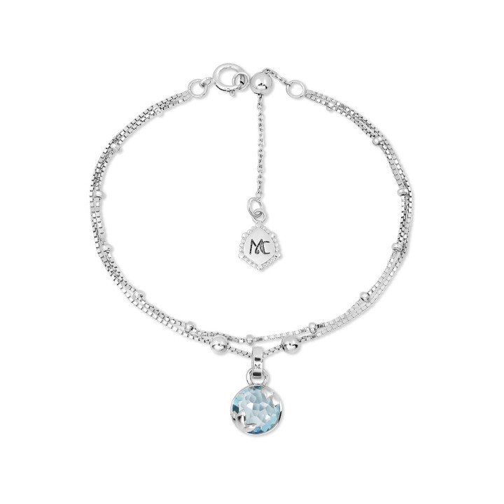 Blue Topaz Birthstone Bracelet