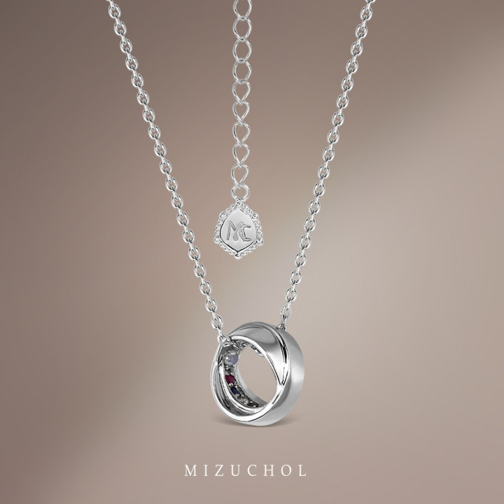 Sterling Silver 9-Gemstone Necklace