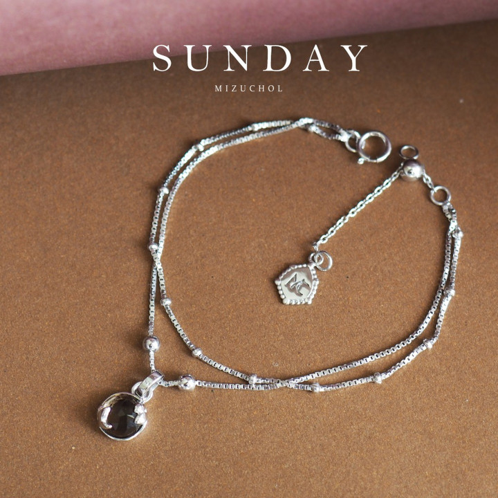 Brown Smoky Quartz Birthstone Bracelet