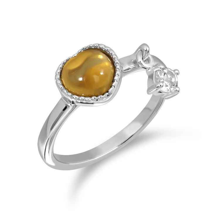 Citrine Round Darling Ring