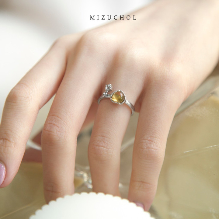 Citrine Round Darling Ring