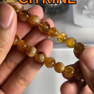 Citrine Whiskey Stones Bracelet: Fortune and Abundance