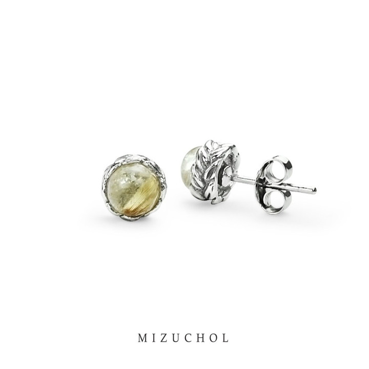 Sterling Silver Rutilated Quartz Golden Dream Earrings
