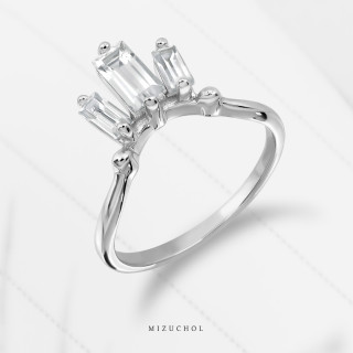 White Topaz Love and Flirt Ring