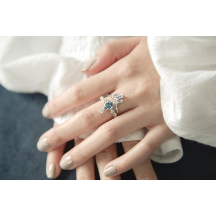White Topaz Love and Flirt Ring