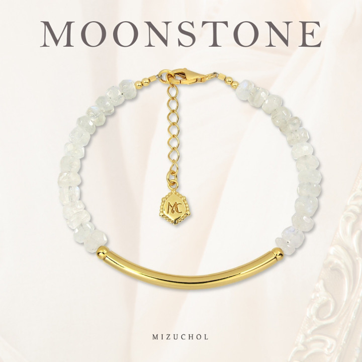 White Moonstone Bracelet - Elegant Love Gemstone