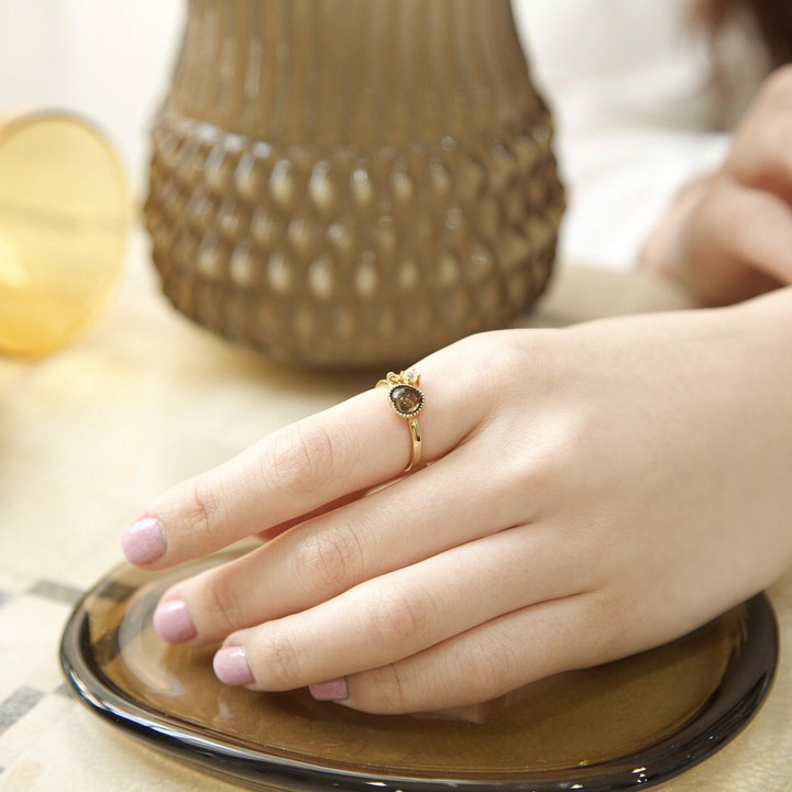 Smoky Quartz Darling Ring