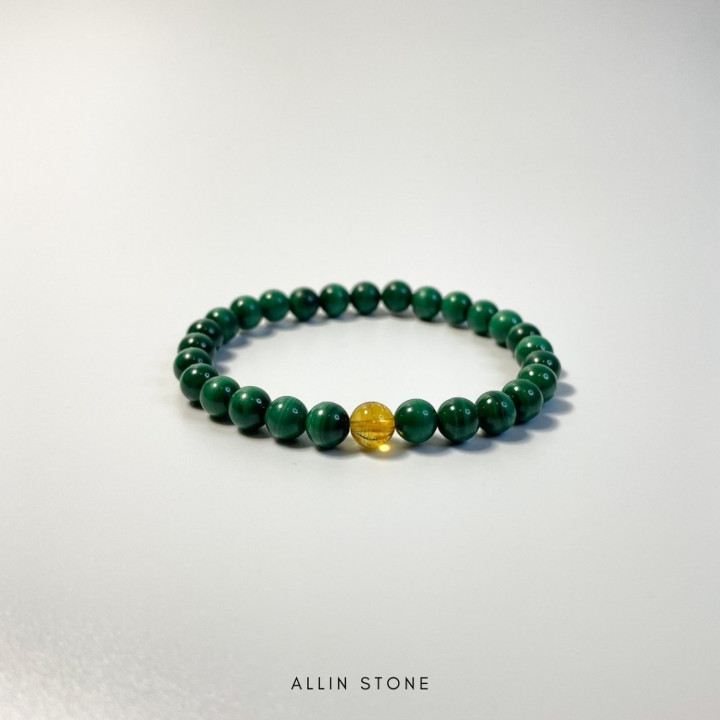 Malachite and Citrine Bracelet: Attract Wealth and Opportunities