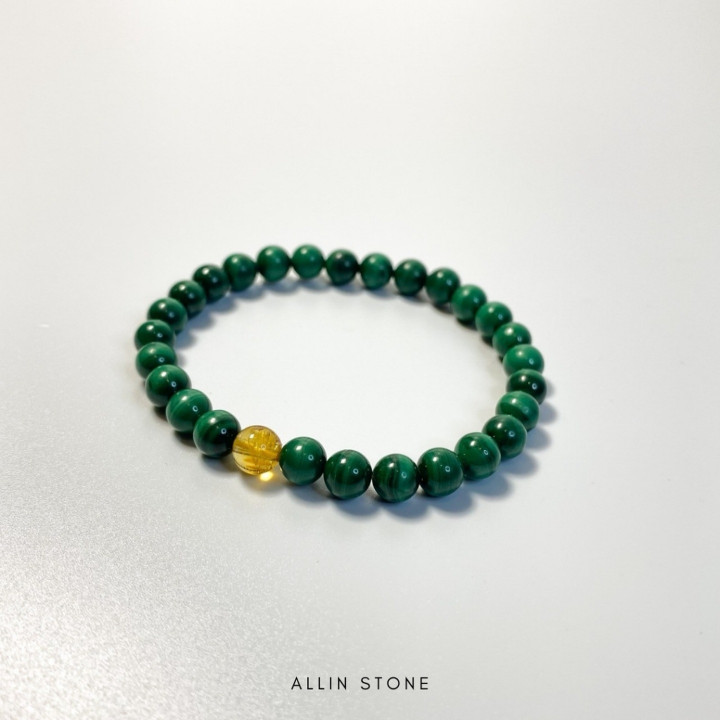 Malachite and Citrine Bracelet: Attract Wealth and Opportunities