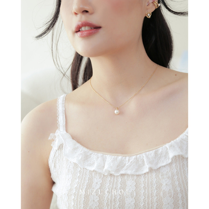 Gold Plated Sterling Silver Pearl Cloud Necklace