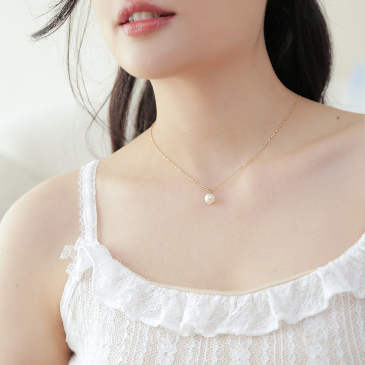 Gold Plated Sterling Silver Pearl Cloud Necklace