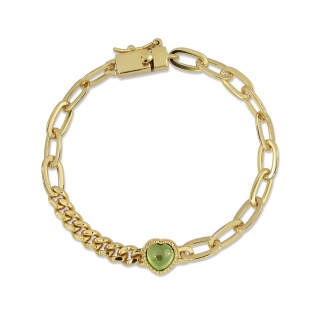 Gold Plated Sterling Silver Large Chain Bracelet