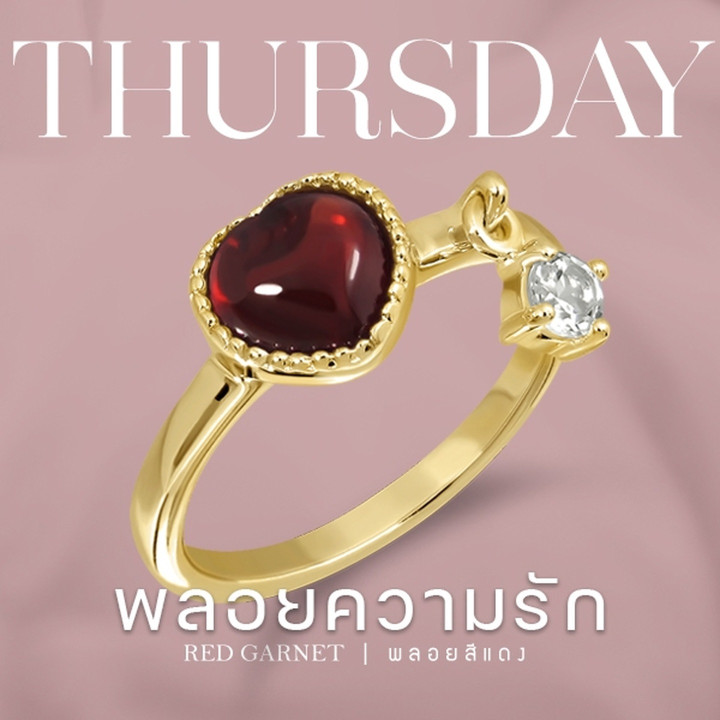 Darling Red Garnet Ring for Love