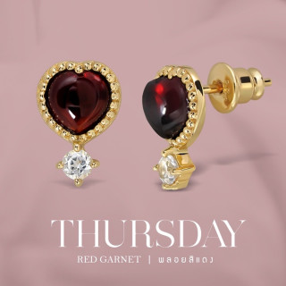 Women's Fine Red Garnet Gemstone Earrings