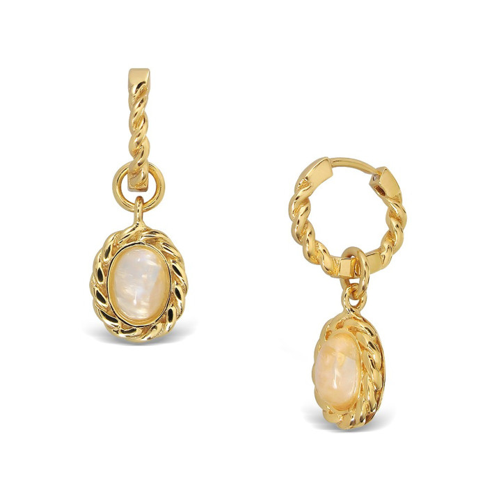Sterling Silver Moonstone Earrings | GENTLE MOON