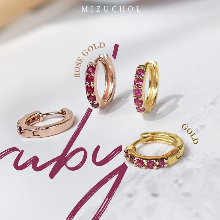 Fuchsia Bubbles Ruby Earrings