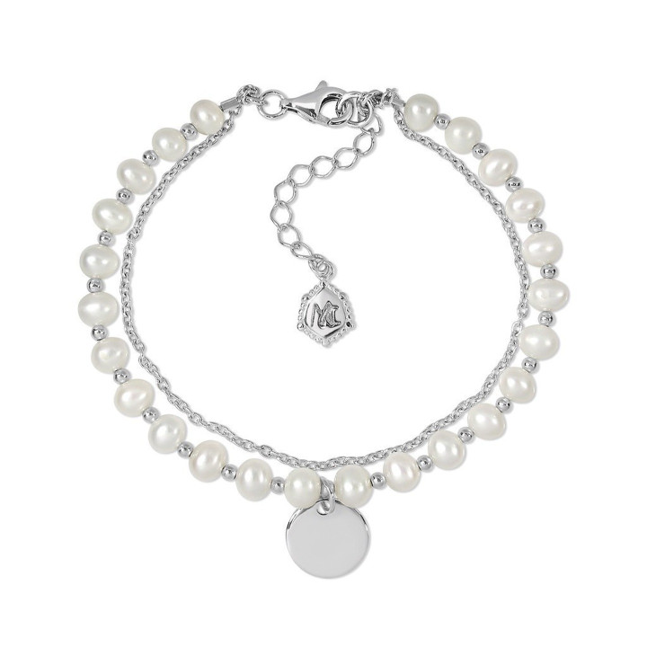 Pearly Sterling Silver Freshwater Pearl Bracelet