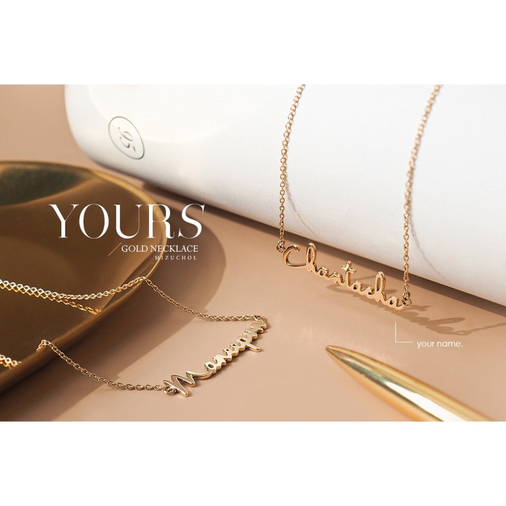 18K Solid Gold Custom Name Necklace