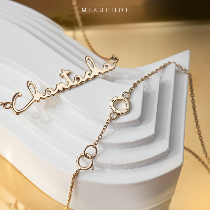 18K Solid Gold Custom Name Necklace