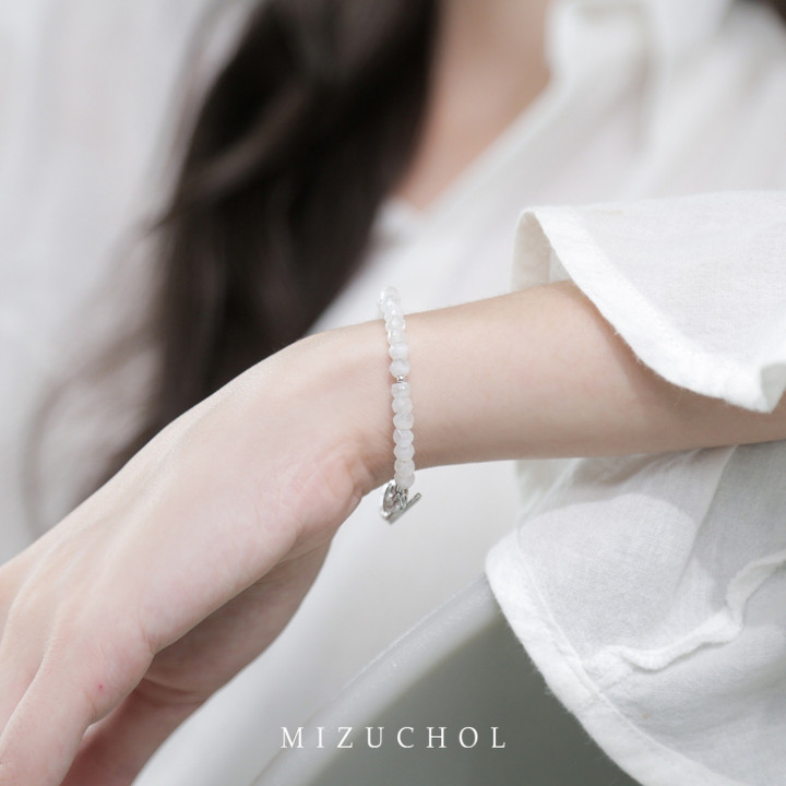 Moonstone and Aquamarine Bracelet - Ocean Style