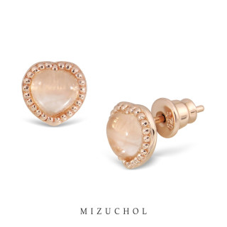 Rose Gold Plated Sterling Silver Rose Quartz Earrings
