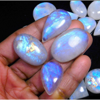 Natural Moonstone Cabochon - Polished Gemstone for Jewelry and Healing