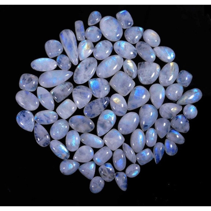 Natural Moonstone Cabochon - Polished Gemstone for Jewelry and Healing