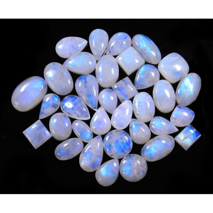 Natural Moonstone Cabochon - Polished Gemstone for Jewelry and Healing