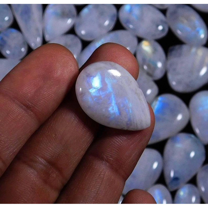 Natural Moonstone Cabochon - Polished Gemstone for Jewelry and Healing