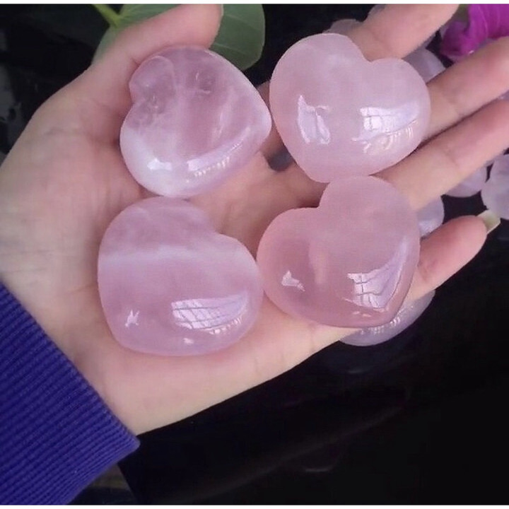 Rose Quartz Heart Stone | Emotional Support and Healing Crystal