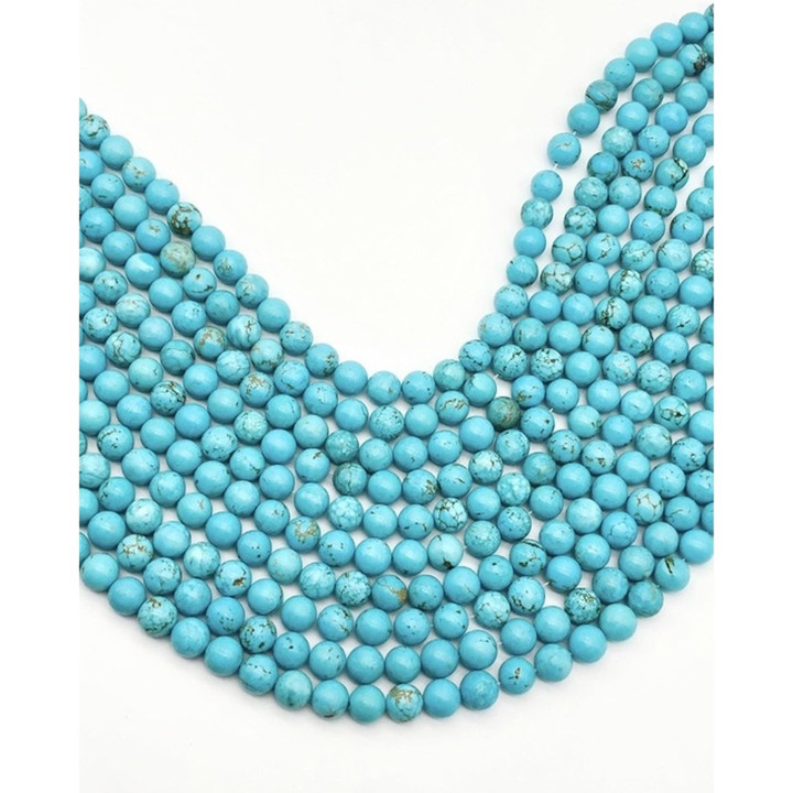 Natural Howlite Turquoise Beads - Bracelet and Necklace Making