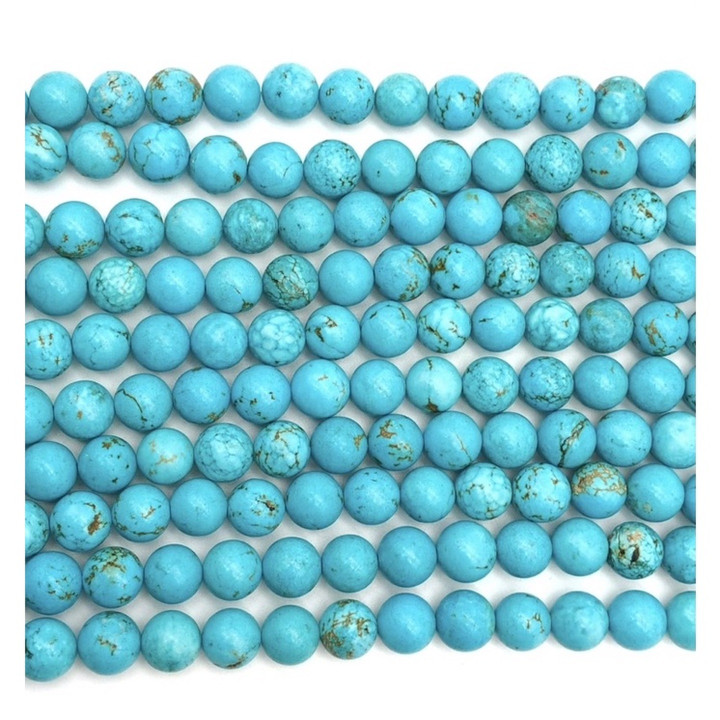 Natural Howlite Turquoise Beads - Bracelet and Necklace Making