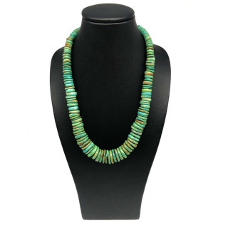 Arizona Green Donut Turquoise Necklace - Natural and Stylish